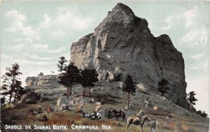 J39/ Crawford Nebraska Postcard c1910 Saddle Signal Butte Geology  202