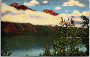 Montana, Morning Mists, Lake Mc Donald, Glacier National Park, Vintage Postcard