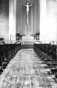 Great Lakes Illinois~Chapel of the Holy Name @ US Naval Training Center~'56 RPPC