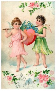 St. Valentine's Day,  Cupids carrying Heart