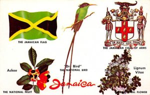 Jamaica Flag, Fruit, Bird, Coat of Arms, Flower Jamaica Unused 