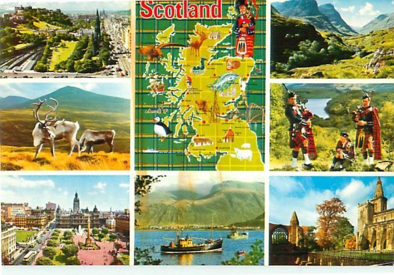 Postcard Scotland Bagpipes Kilts # 1280A