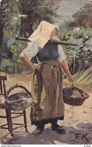 TUCK 6611; German Peasant Life , A country Lass , PU-1908