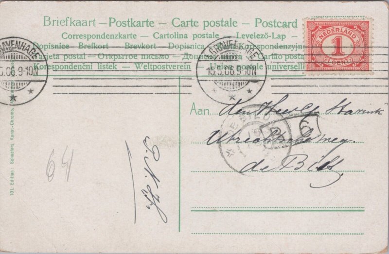 Netherlands Den Haag Regentesseplein Gedenknaald The Hague Vintage Postcard C125