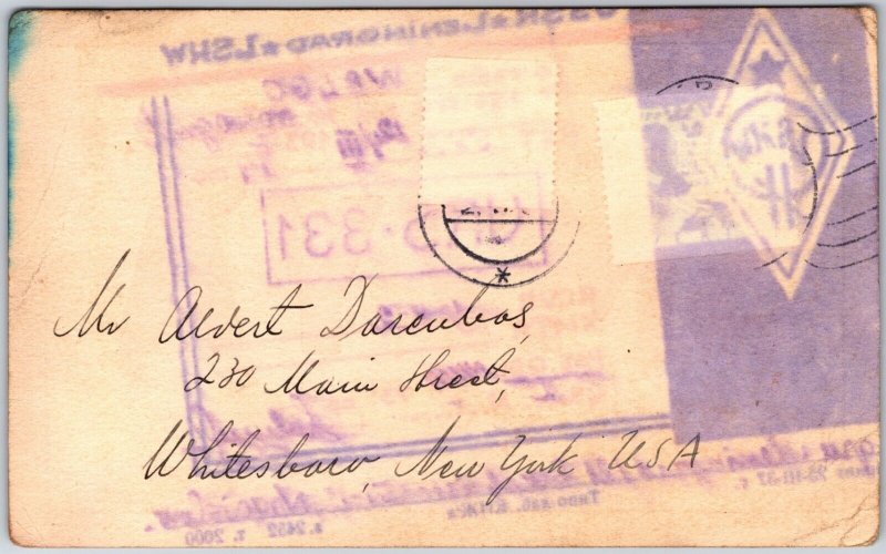 1937 QSL Radio Card Code SM7YA Vaxjo Sweden Amateur Station Posted Postcard