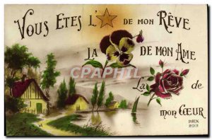 Old Postcard Fantasy Flowers