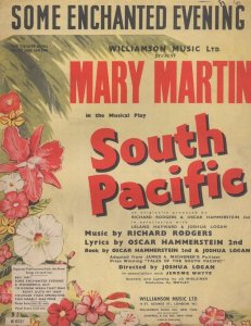 Some Enchanted Evening South Pacific 1950s Sheet Music