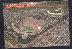 KANSAS CITY CHIEFS FOOTBALL STADIUM ARROWHEAD STADIUM AERIAL VIEW POSTCARD