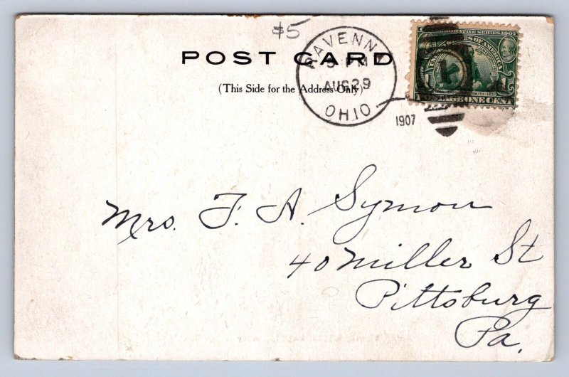 K8/ Sandy Lake Ohio Postcard c10 Hotel Aaltje Pony Wagon Ravenna 314