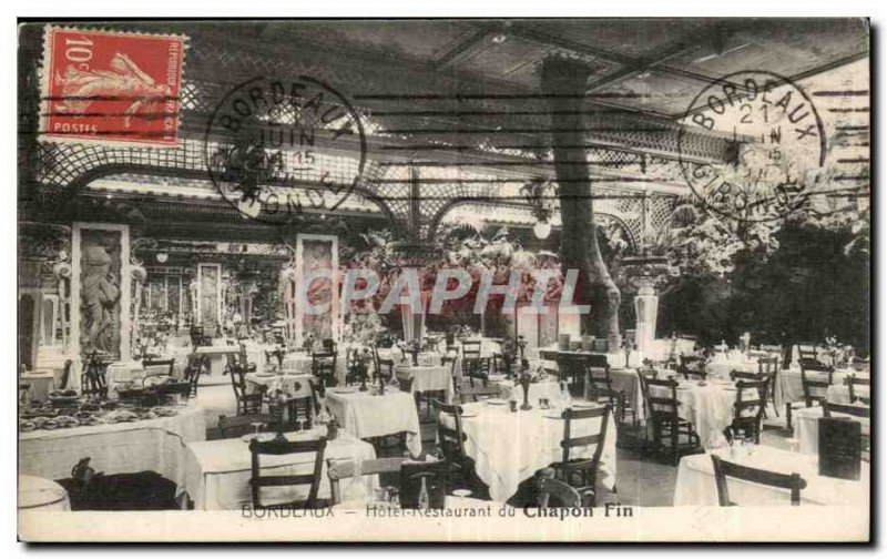 Bordeaux - Hotel Restaurant du Chapon Fin - Old Postcard