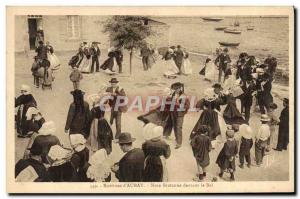 Old Postcard Folklore Surrounding d & # 39Auray Breton dancing ball Noce