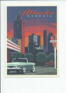 Retro Varsity, Atlanta Georgia Tourist Ad, Museum Quality Postcard