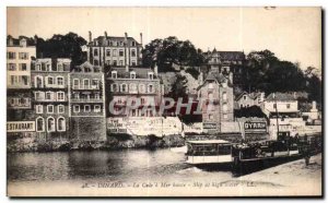 Old Postcard Dinard The high Cale Sea Slip at High Water Boat