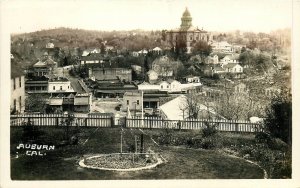 Postcard RPPC 1930s Auburn California Birdseye View Placer county 24-5725