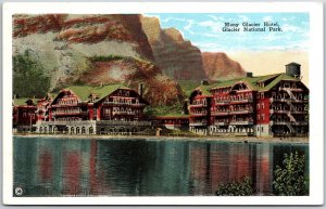 Many Glacier Hotel Glacier National Park Montana MT Attraction Spot Postcard