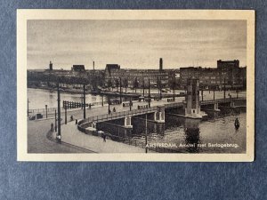 Amstel Met Berlagebrug Amsterdam Netherlands Litho Postcard H3031081308