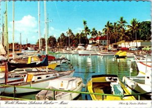 Maui, HI Hawaii  LAHAINA YACHT HARBOR~BOATS  Destroyed In Fire  4X6 Postcard
