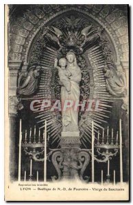 Postcard Old Lyon Basilica of Fourviere N D Shrine Maiden