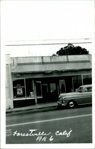 RPPC Forestville, California Post Office Street View UNP Postcard