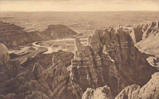 View From Sheep Mountain Badlands Nat Monument South Dakota Albertype