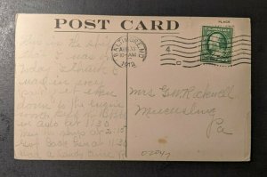 1912 The Great Louise Tolchester Beach MD RPPC Cover Baltimore MD to PA