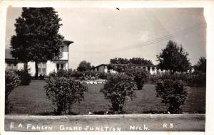 Grand Junction Michigan~E A Fahlen Residence?~Vintage RPPC