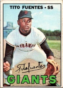 1967 Topps Baseball Card Tito Fuentes San Francisco Giants sk2230