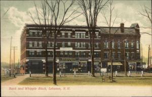 Lebanon NH Bank & Whipple Block c1910 Postcard