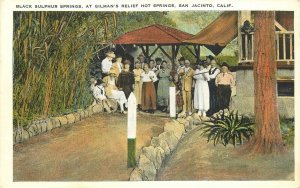 Postcard California San Jacinto Gilman's Relief Hot Springs Black 23-10496