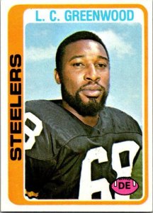 1978 Topps Football Card Terry L C Greenwood Pittsburgh Steelers sk7473