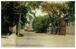 New York Port Henry   Main Street looking toward the Square