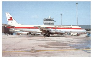 Trans Sahel Airlines McDonnell Douglas DC 8 54 at Amsterdam Airplane Postcard