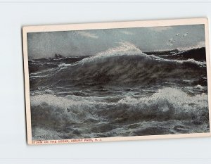 Postcard Storm On The Ocean, Asbury Park, New Jersey