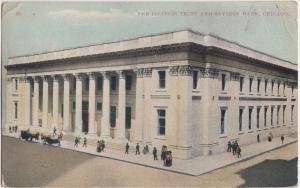 Illinois Ill Postcard 1909 CHICAGO Illinois TRUST and SAVINGS Building