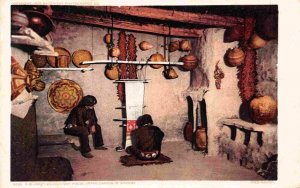 Native American Blanket Weaver Hopi House Grand Canyon Arizona 1905c postcard