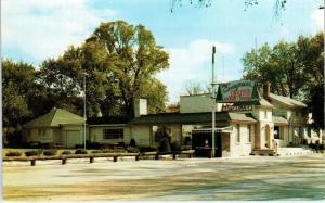 DUNDEE, IL Illinois   The EVERGREENS BAR & Restaurant  c1950s Roadside  Postcard