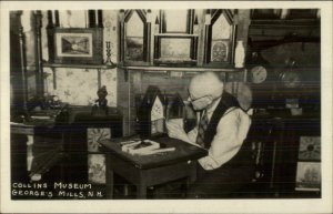 George's Mills Sunapee NH Clock Museum Real Photo Postcard