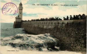 CPA Le TRÉPORT-Le phare et la jetée (348180)