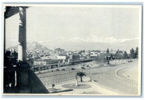 c1930's Scene at Santiago Visito Desde El Club Hipico Chile Vintage Postcard