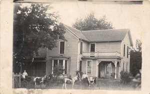 House with Horses in Front real photo Misc Kansas