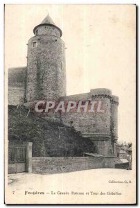 Old Postcard Fougeres Great Postern Tower Gobelins