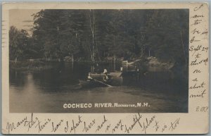 ROCHESTER NH COCHECO RIVER ANTIQUE REAL PHOTO POSTCARD RPPC