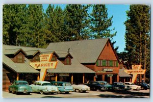 Lake Tahoe Nevada NV Postcard Zephyr Cove Lodge Camping Exterior c1960 Vintage