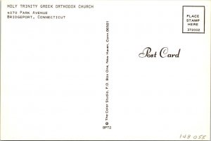 Bridgeport, CT Connecticut  HOLY TRINITY GREEK ORTHODOX CHURCH   4X6 Postcard