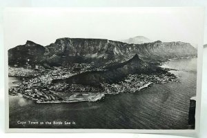 Birds Eye View of Cape Town South Africa Vintage RP Postcard