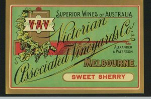 Nostalgia Postcard - Alcohol - Australian Sherry Label, 1948 (Repro) RS22043