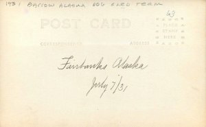 Alaska Barrow Dog Sled Team 1931 RPPC Photo Postcard 22-7940