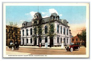 Washington County Courthouse Hagerstown Maryland MD WB Postcard Y3