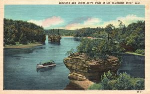 Vintage Postcard Inkstand And Sugarbowl Dells Of The Wisconsin River Wisconsin