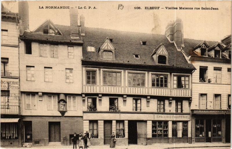 CPA ELBEUF-Vieilles Maisons rue St-JEAN (347467)